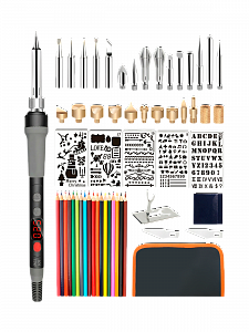 Выжигатель по дереву, набор 96 в 1 с карандашами Помощник PM-INP39